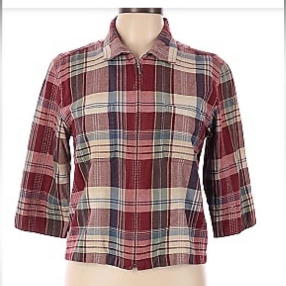 Lemon Grass Plaid  Short sleeve Top